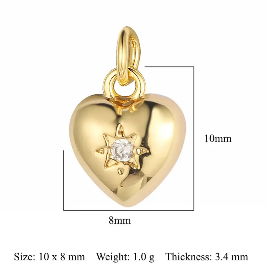 Mini Heart Charm For Charm Necklace & Bracelet