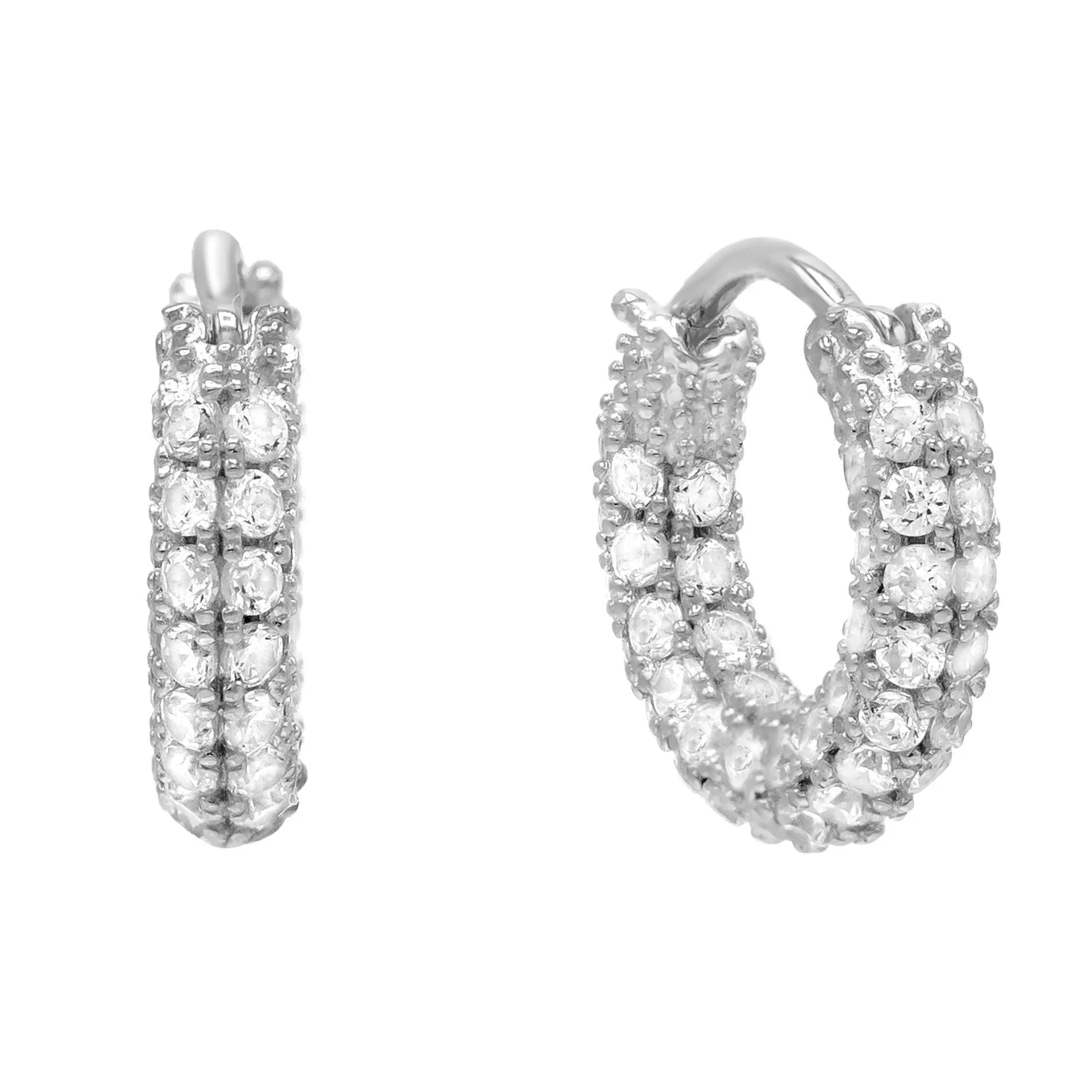 Mini Pavé Hoop Earring