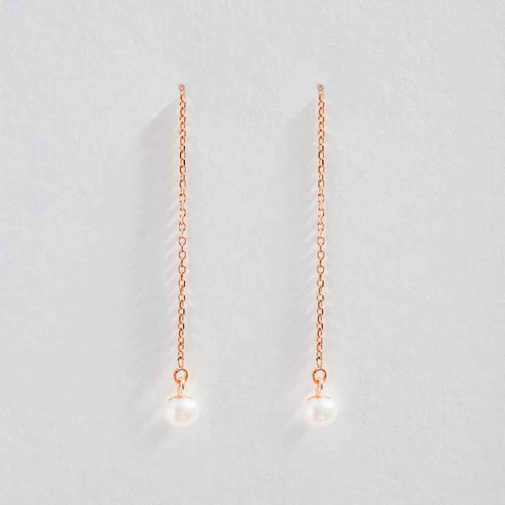 MINI PEARL THREADERS | 14K GOLD