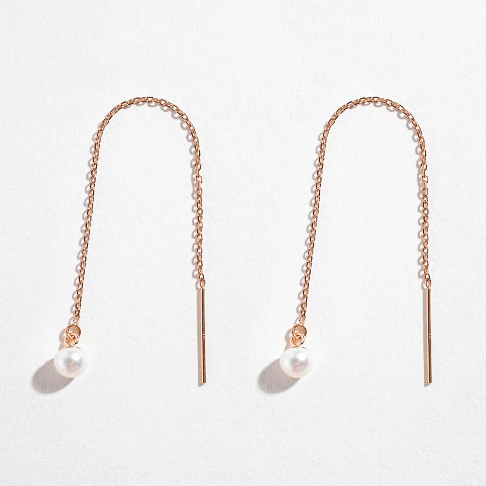 MINI PEARL THREADERS | 14K GOLD