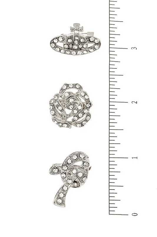 Mix Floral Brooch Set