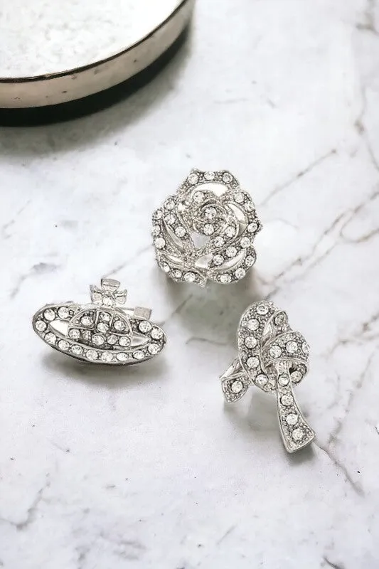 Mix Floral Brooch Set