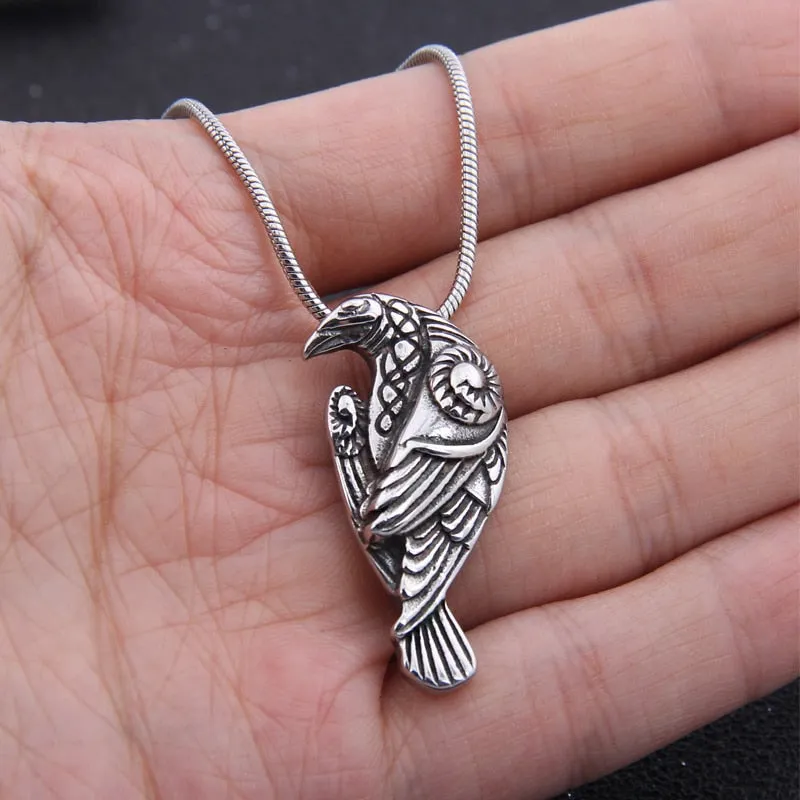 Mjolnir Raven Norse Pendant