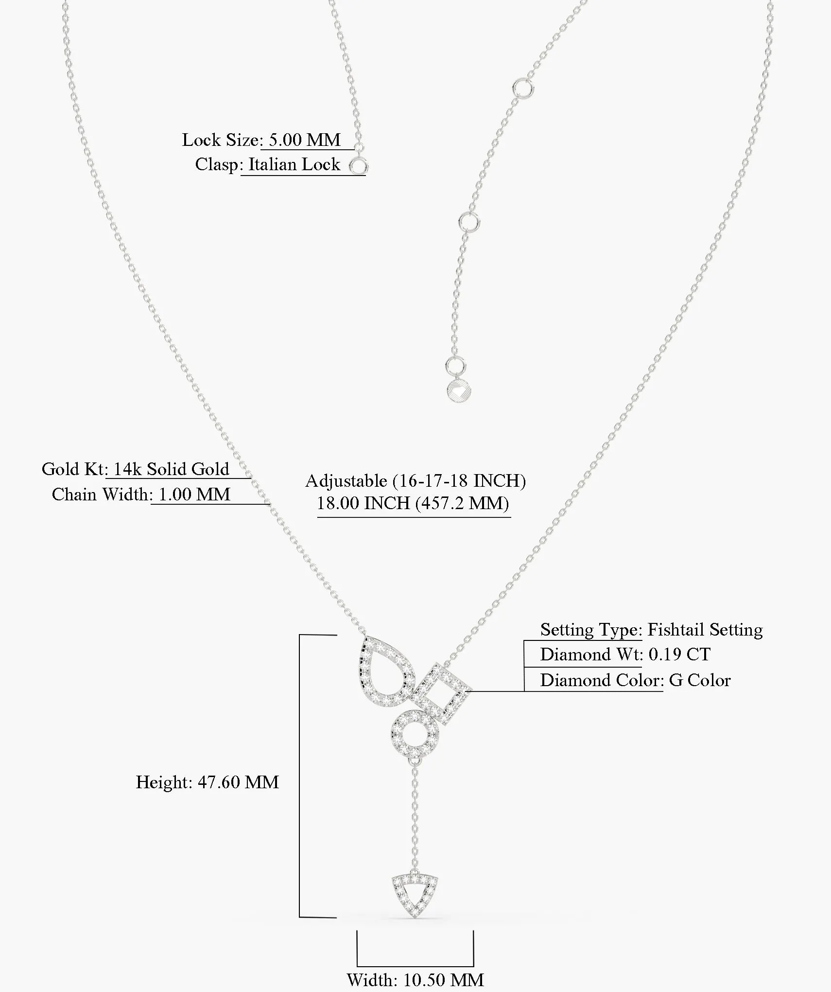 Modern Elegance 14K Gold Pendant