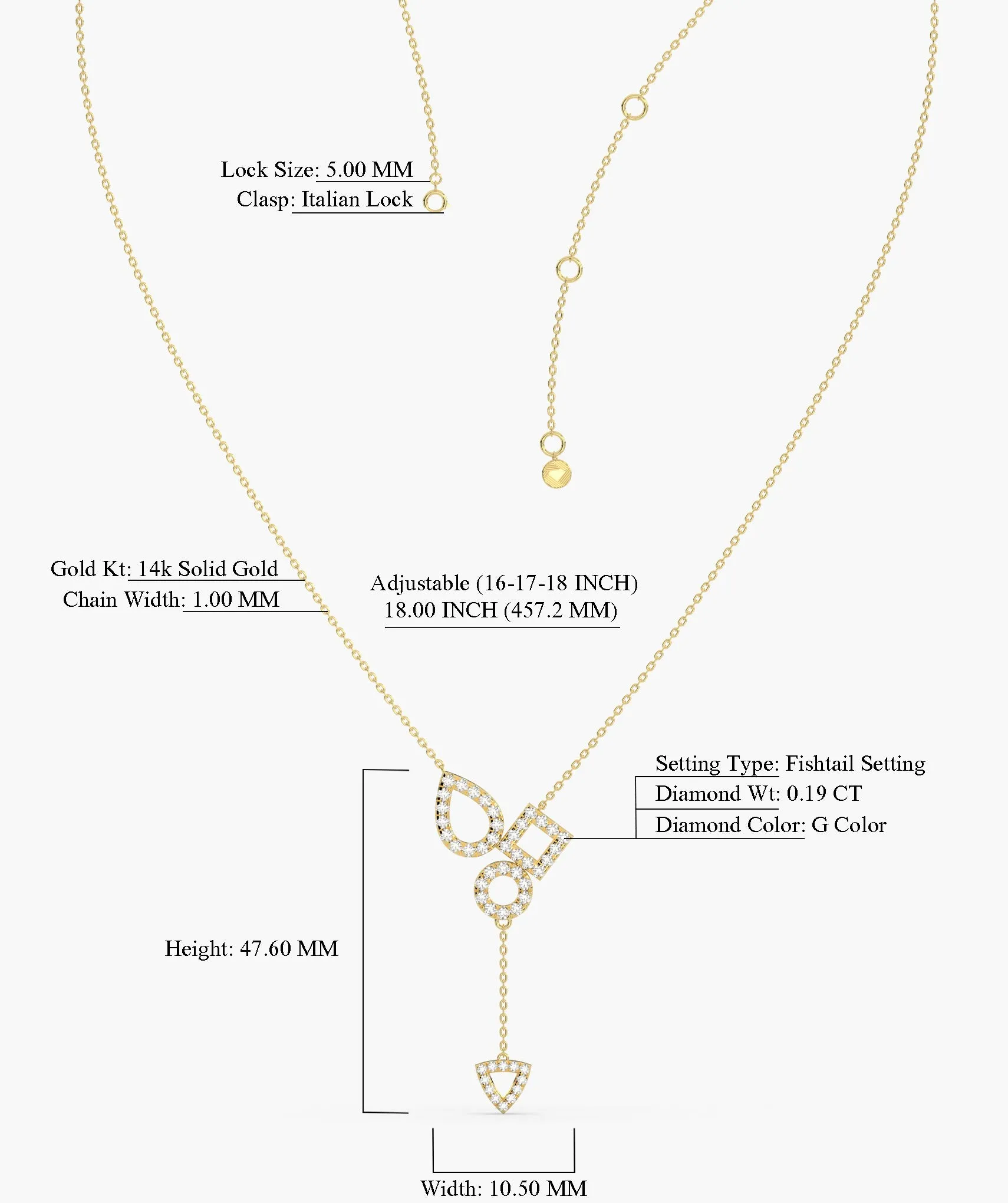 Modern Elegance 14K Gold Pendant