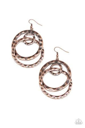 Modern Relic Copper Paparazzi Earrings