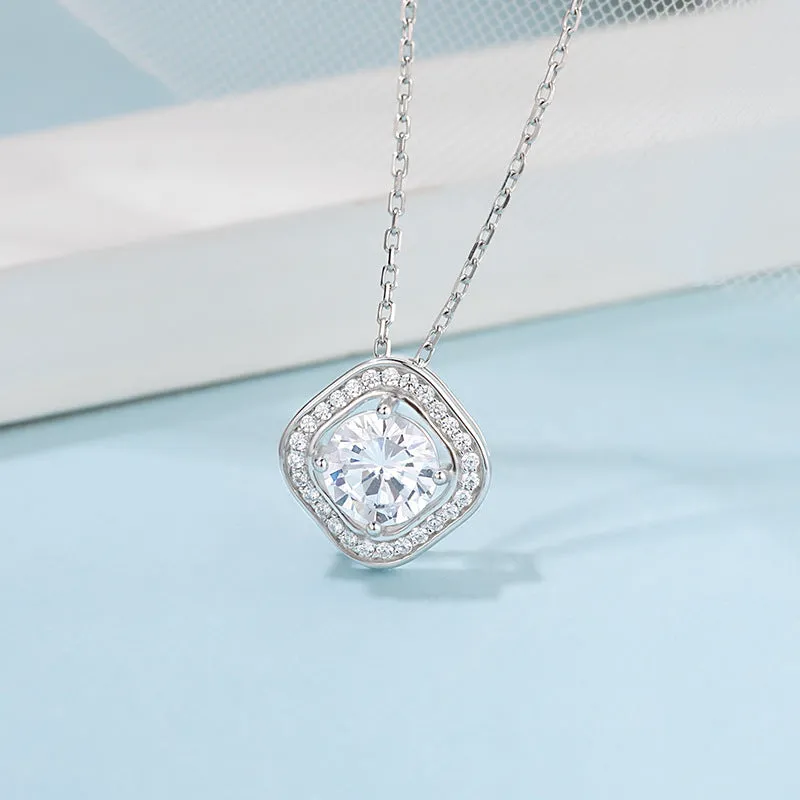 Moissanite Geometric Necklace