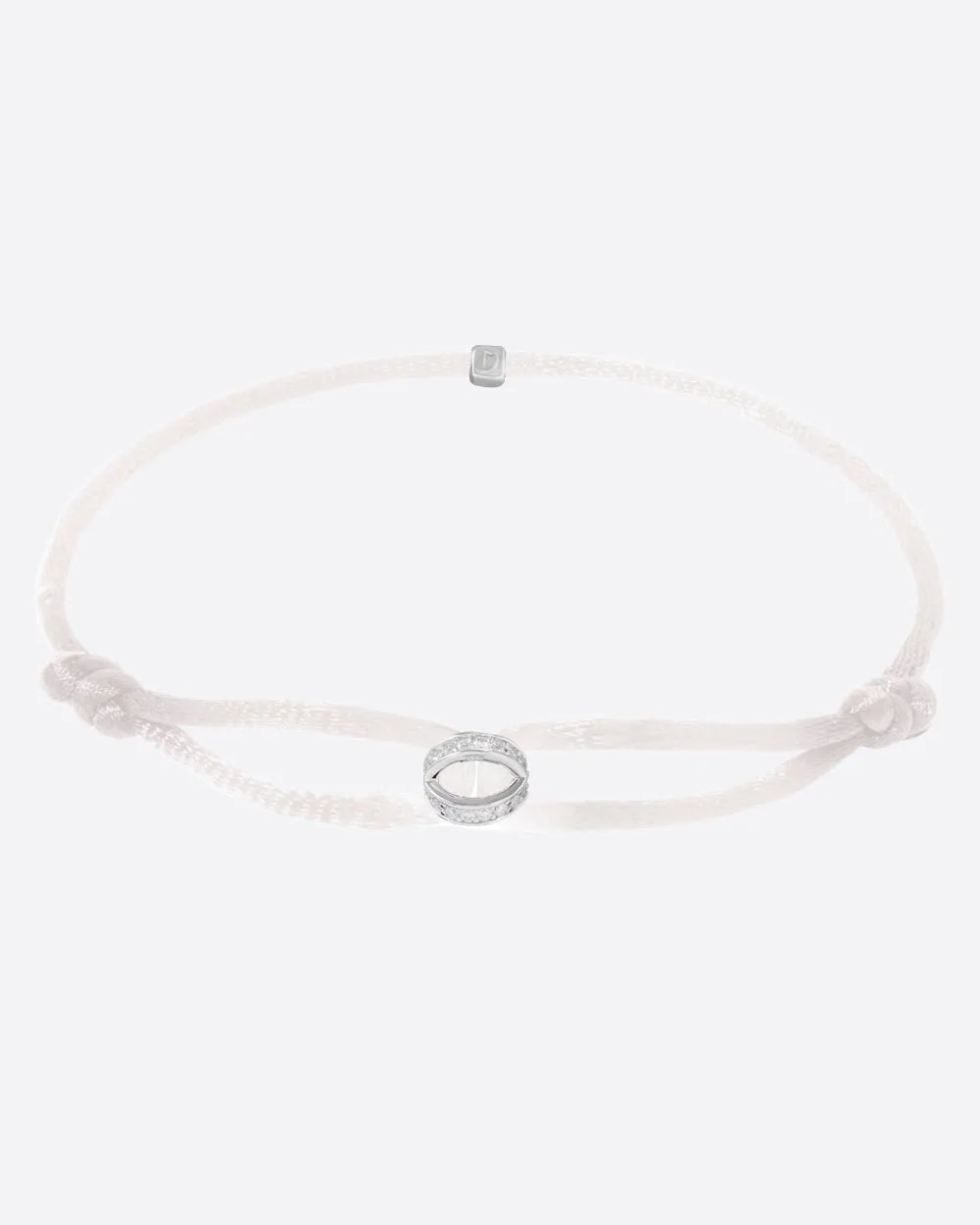 MOISSANITE ICED INFINITY CORD BRACELET.