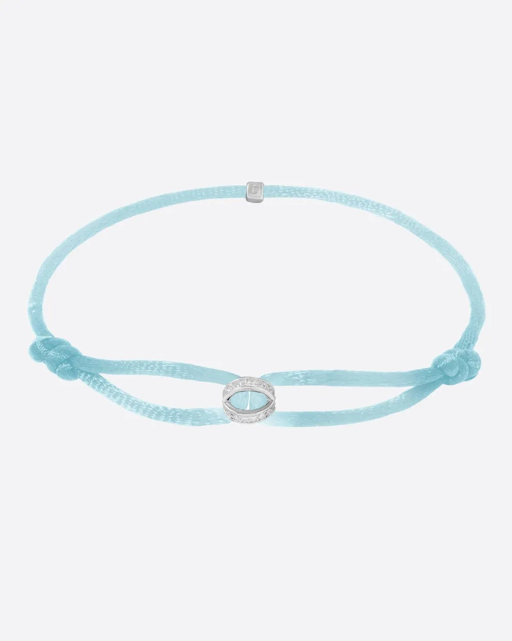 MOISSANITE ICED INFINITY CORD BRACELET.