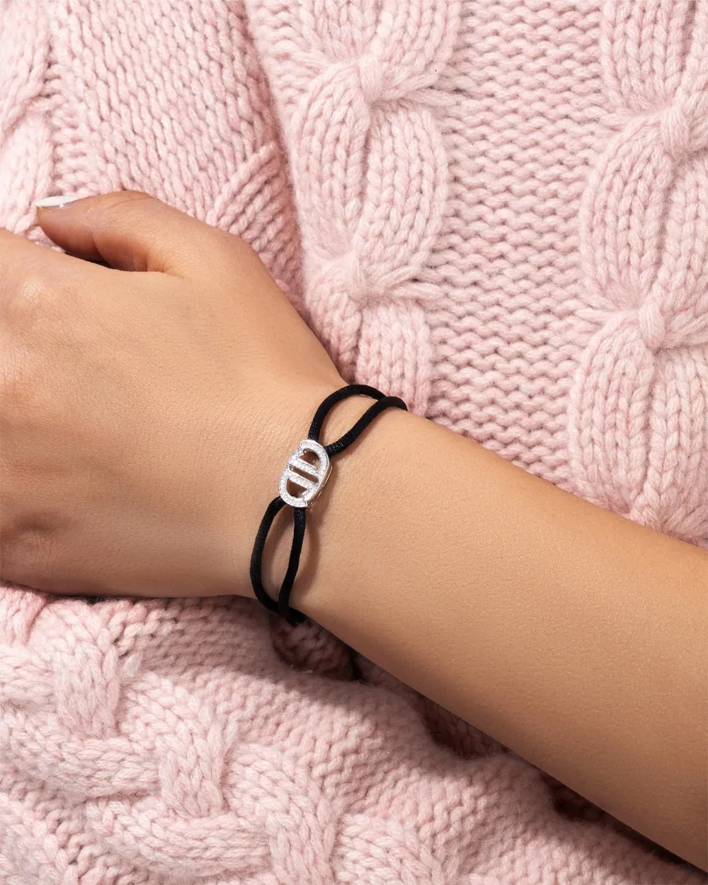 MOISSANITE INFINITY CORD BRACELET.