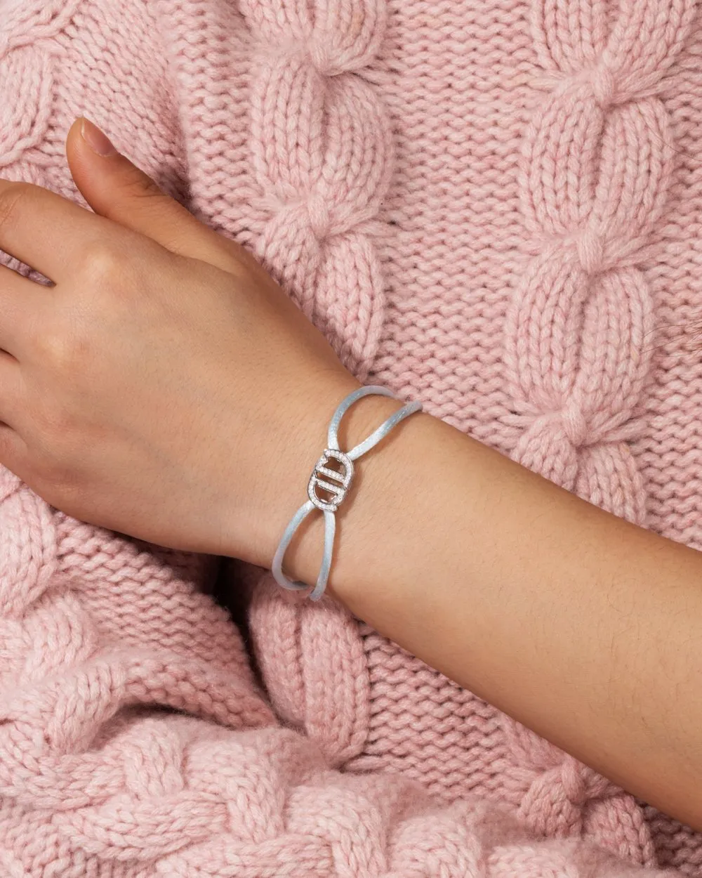 MOISSANITE INFINITY CORD BRACELET.