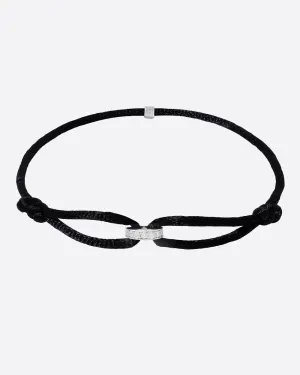 MOISSANITE INFINITY RING CORD BRACELET.
