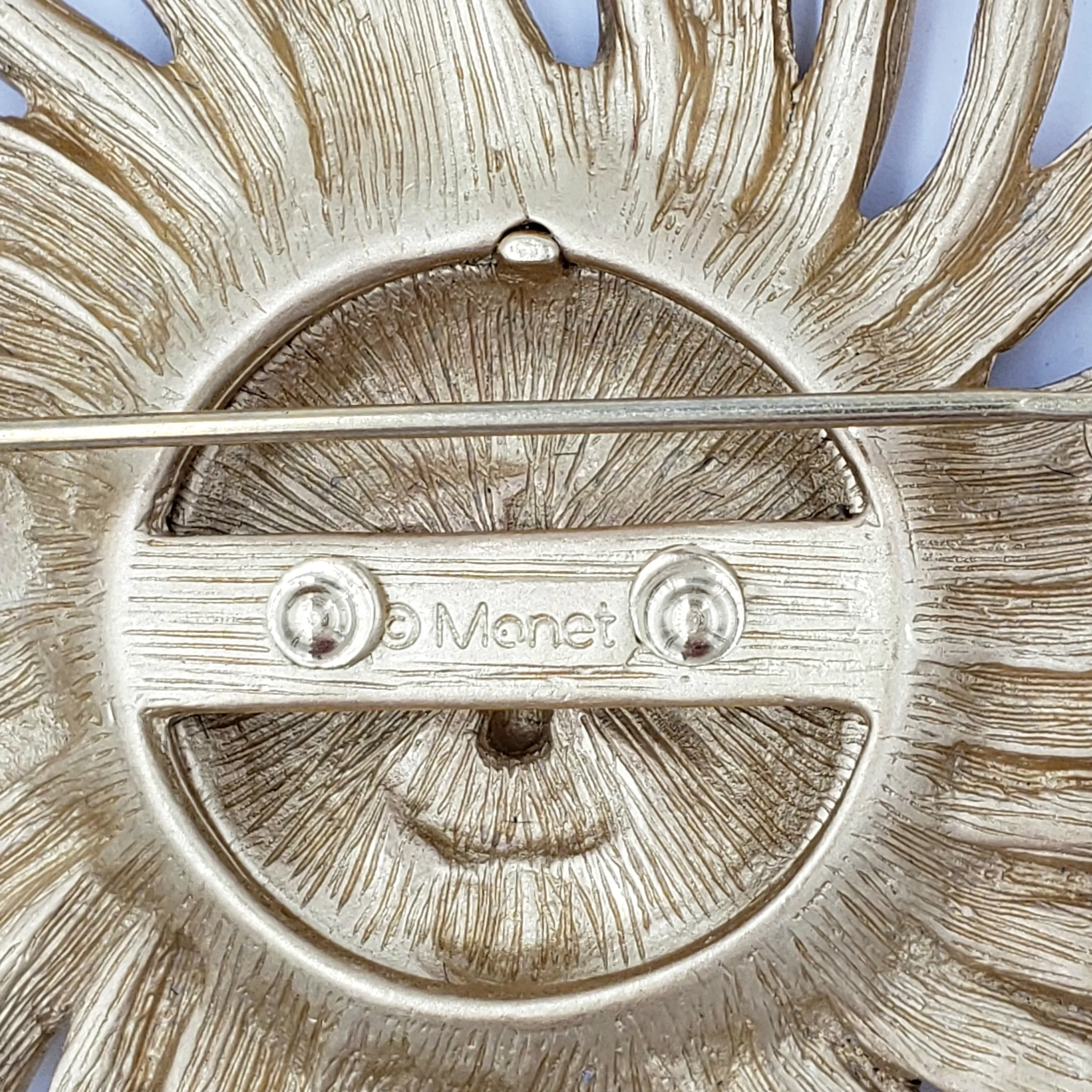 Monet Vintage Rays of Sunshine Brooch Meets the Man in the Moon