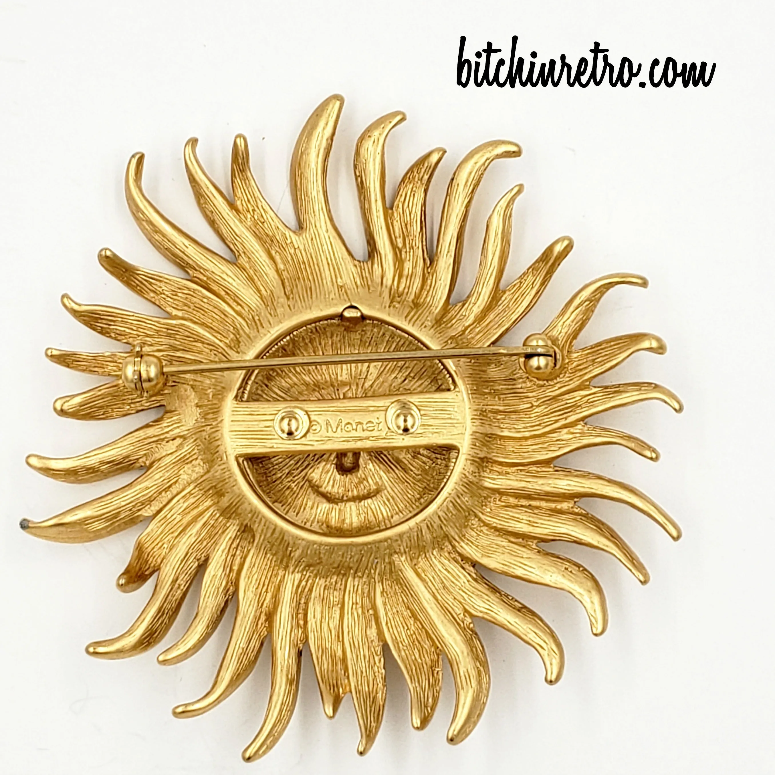 Monet Vintage Rays of Sunshine Brooch Meets the Man in the Moon