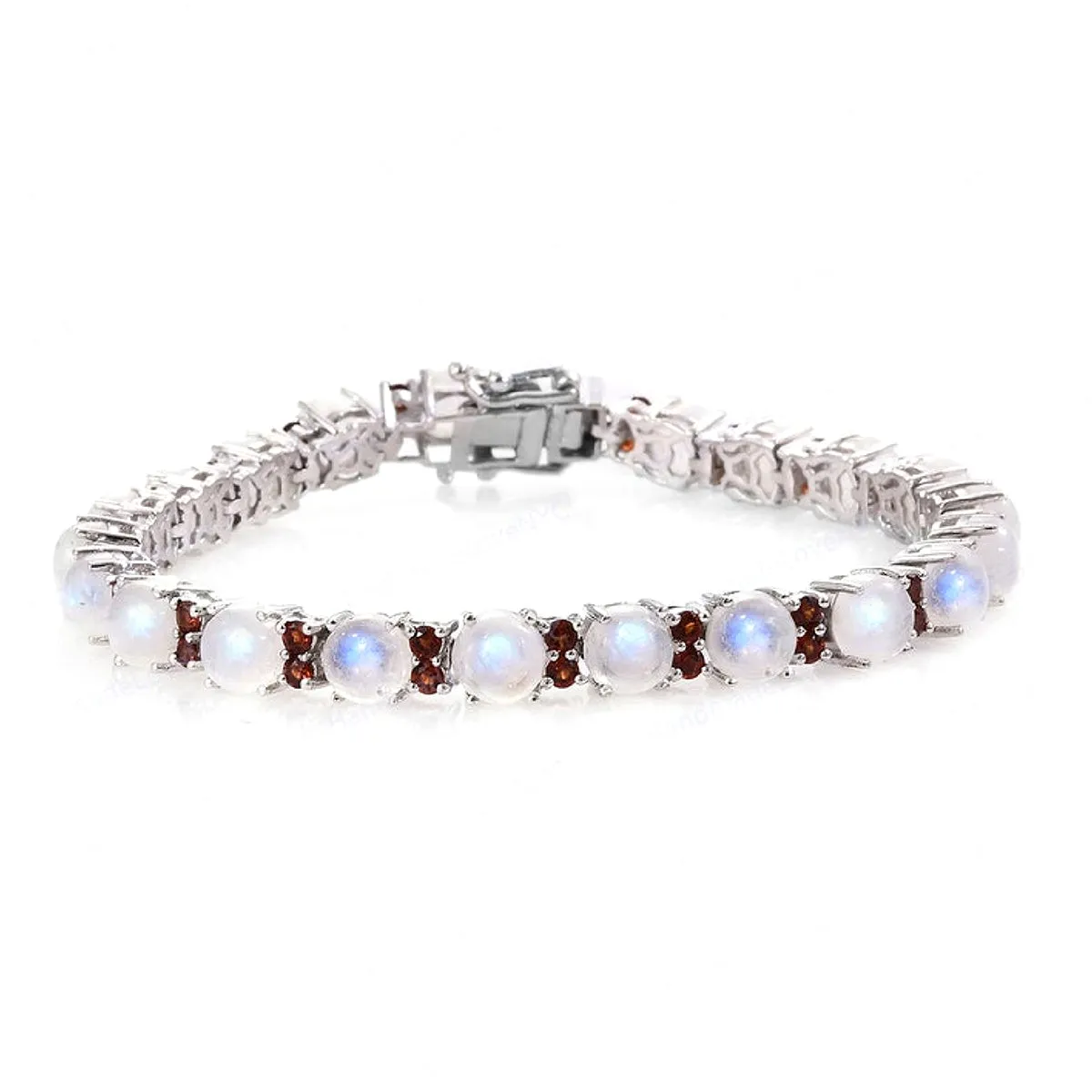 Moonstone 925 Sterling Silver Tennis Bracelet Jewelry