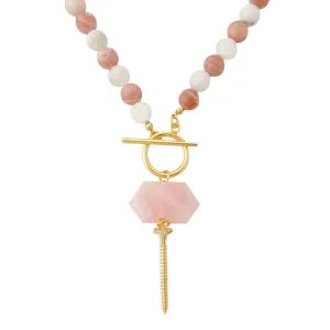 Moonstone screw necklace