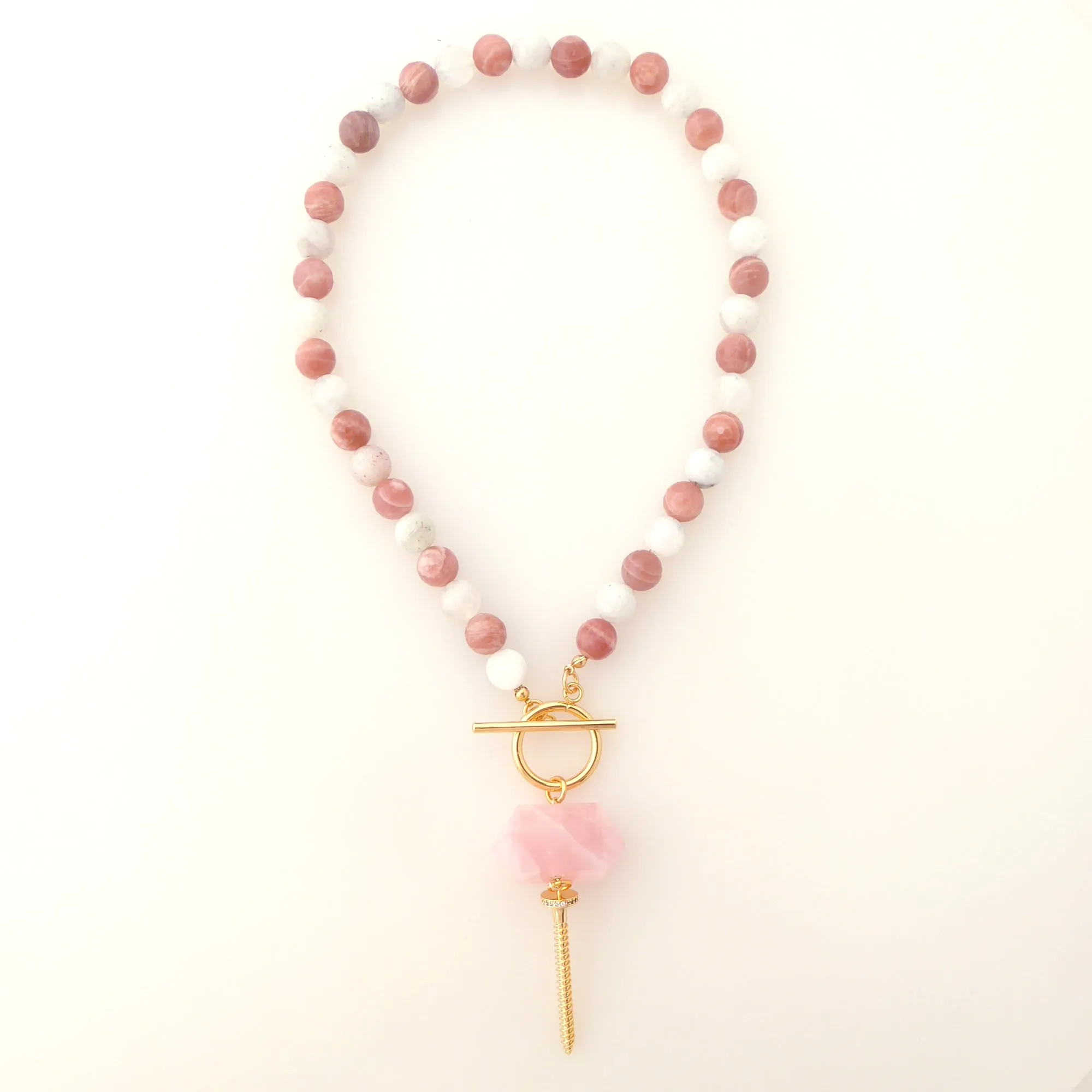 Moonstone screw necklace