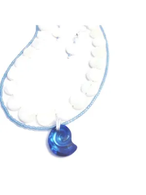 Mother of Pearl Pendant Necklace - Bela
