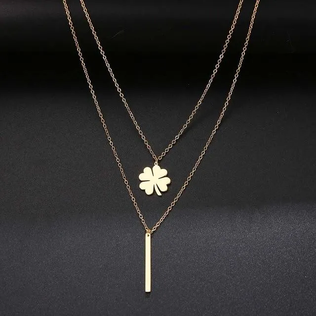 Multilayer Fashion Stainless Steel Neckless