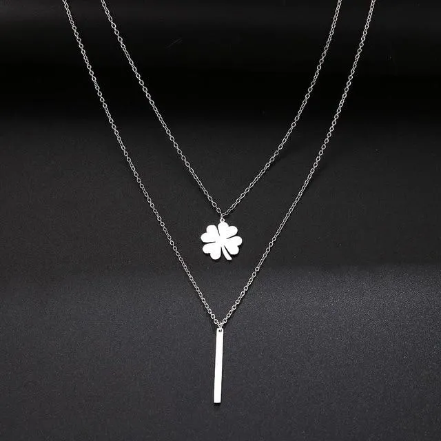 Multilayer Fashion Stainless Steel Neckless