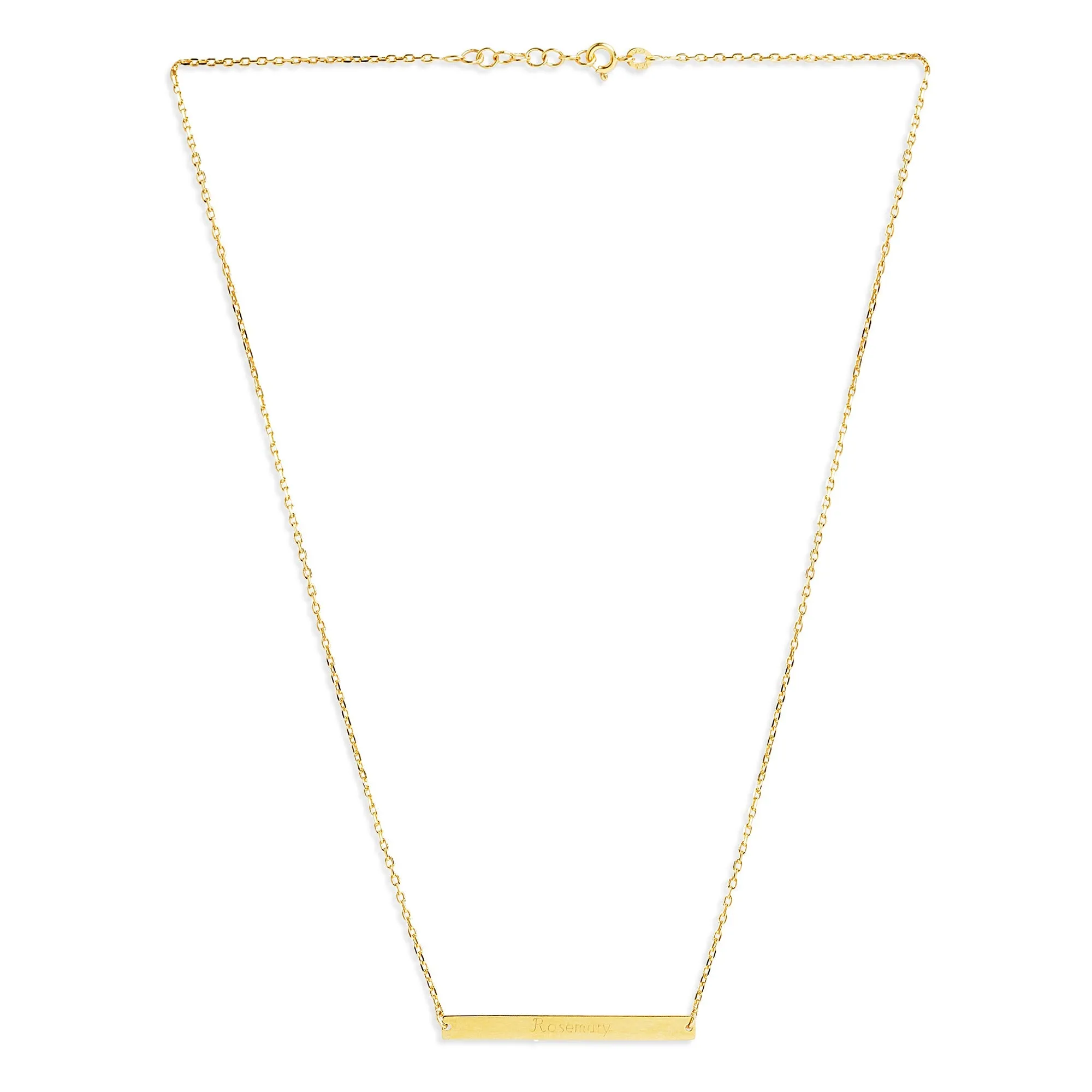 Mysha Personalized Bar of Strength Pendant