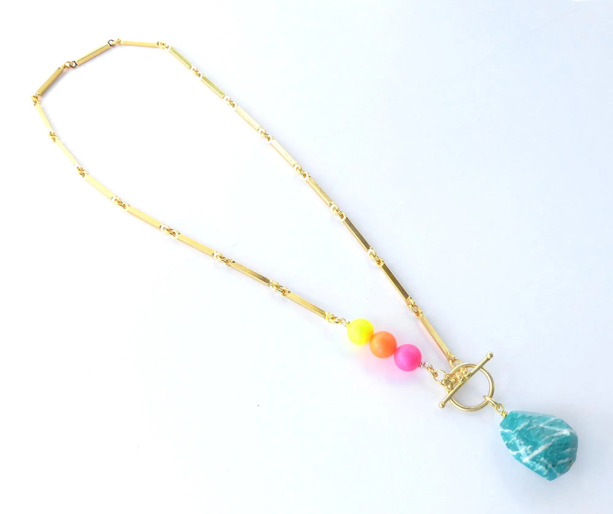 Neon pearl necklace