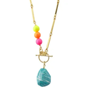Neon pearl necklace