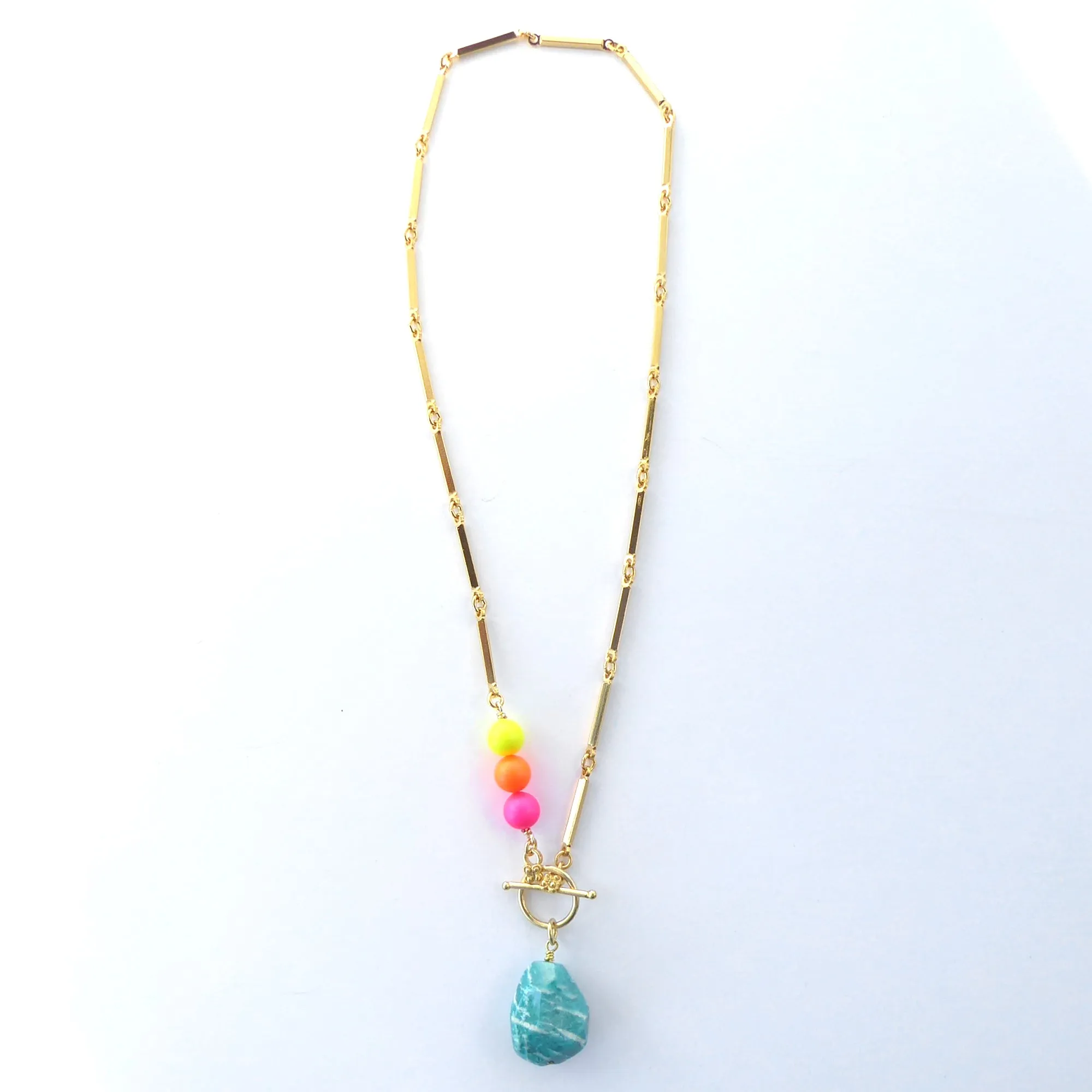 Neon pearl necklace