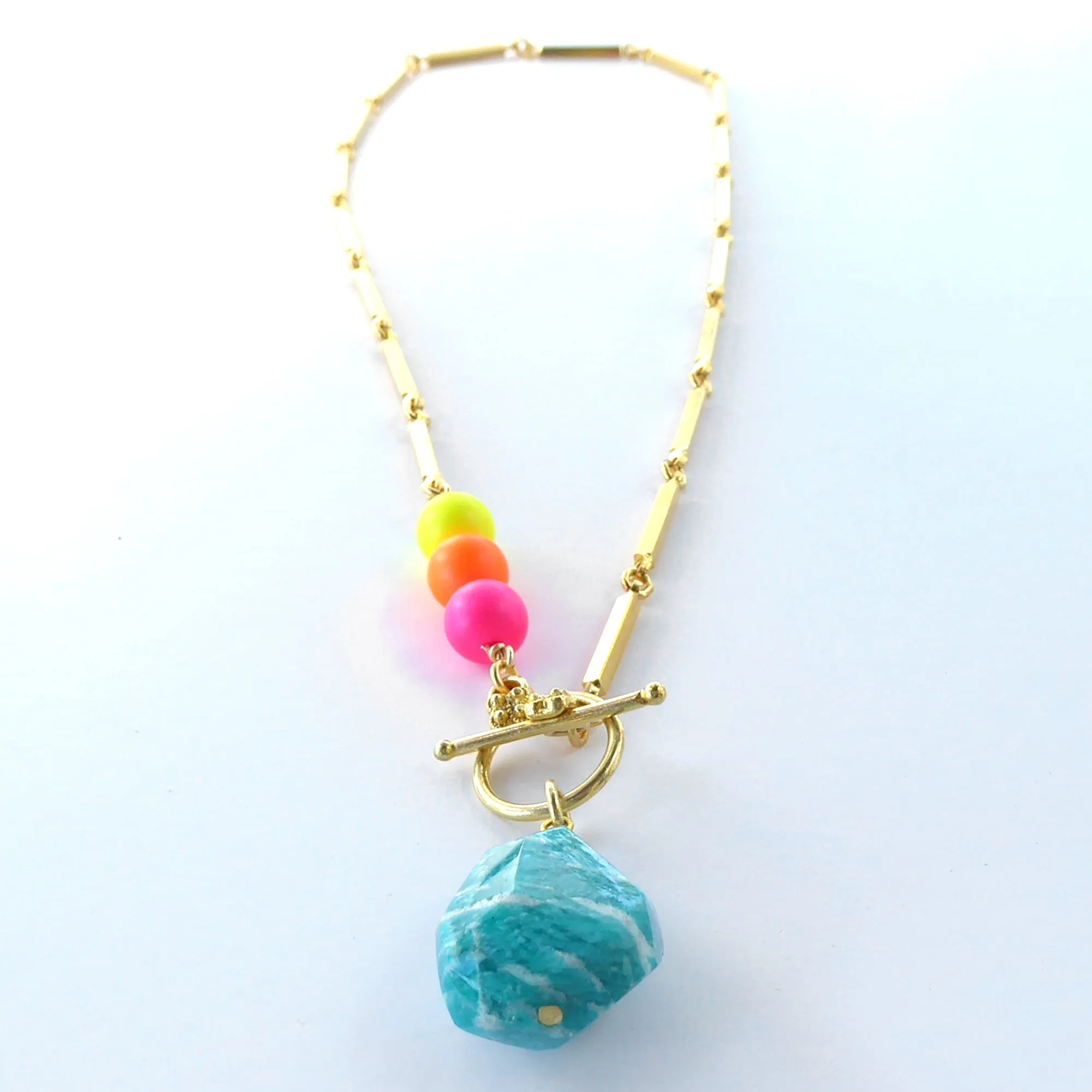 Neon pearl necklace