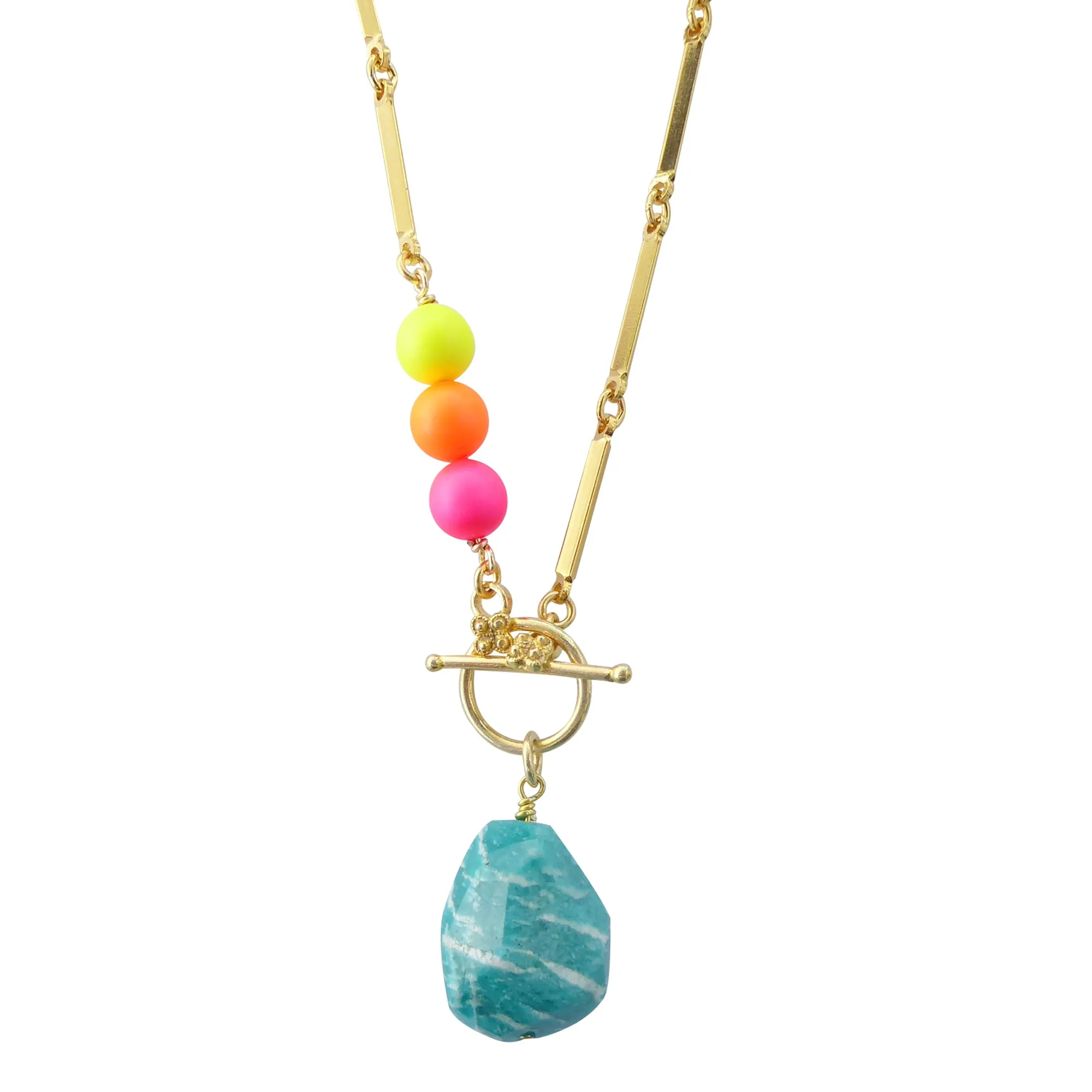 Neon pearl necklace