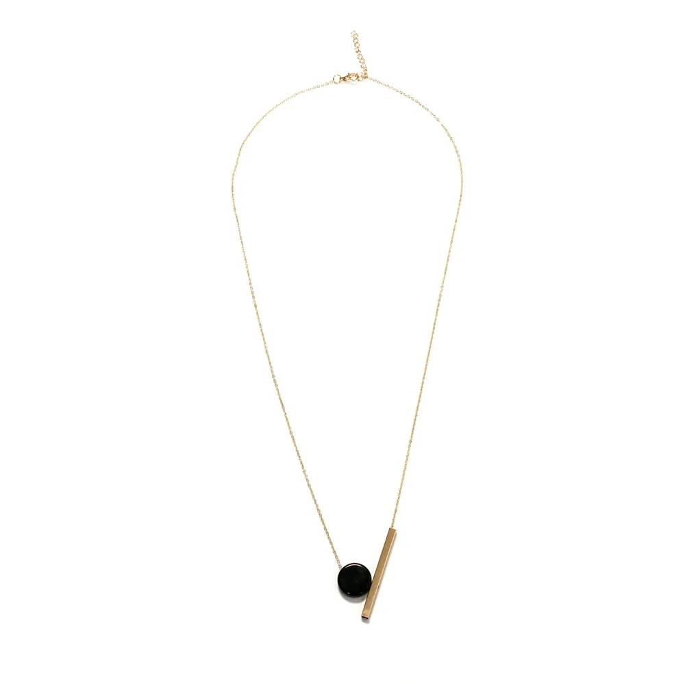 New Geometric Wooden Resin Long Chain