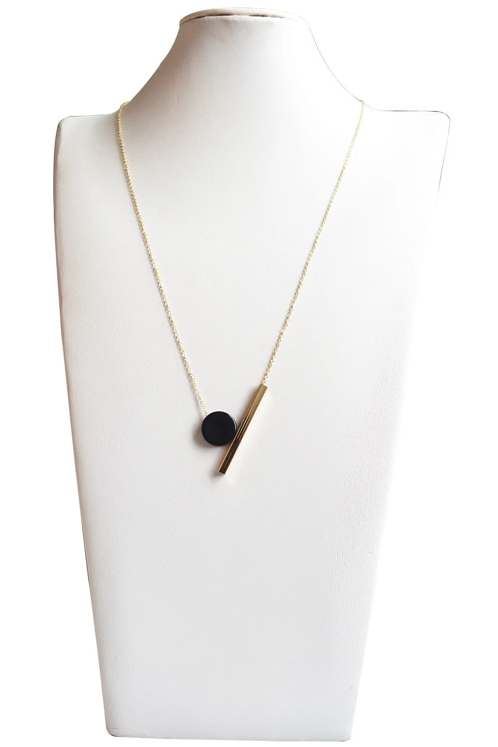 New Geometric Wooden Resin Long Chain