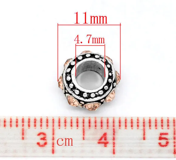 November Birthstone Spacer Bead Charm for european snake chain charm Bracelet