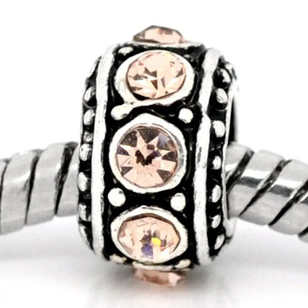 November Birthstone Spacer Bead Charm for european snake chain charm Bracelet