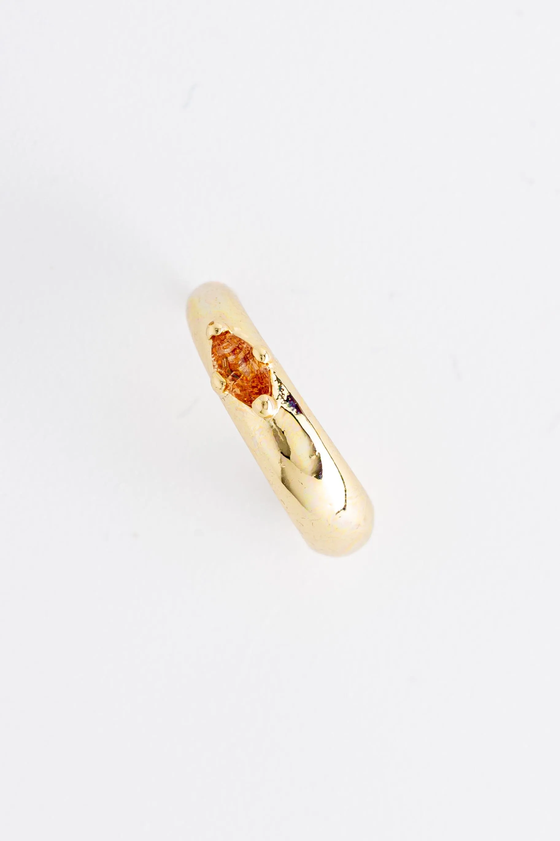 November Yellow Topaz J-Hoop Earrings