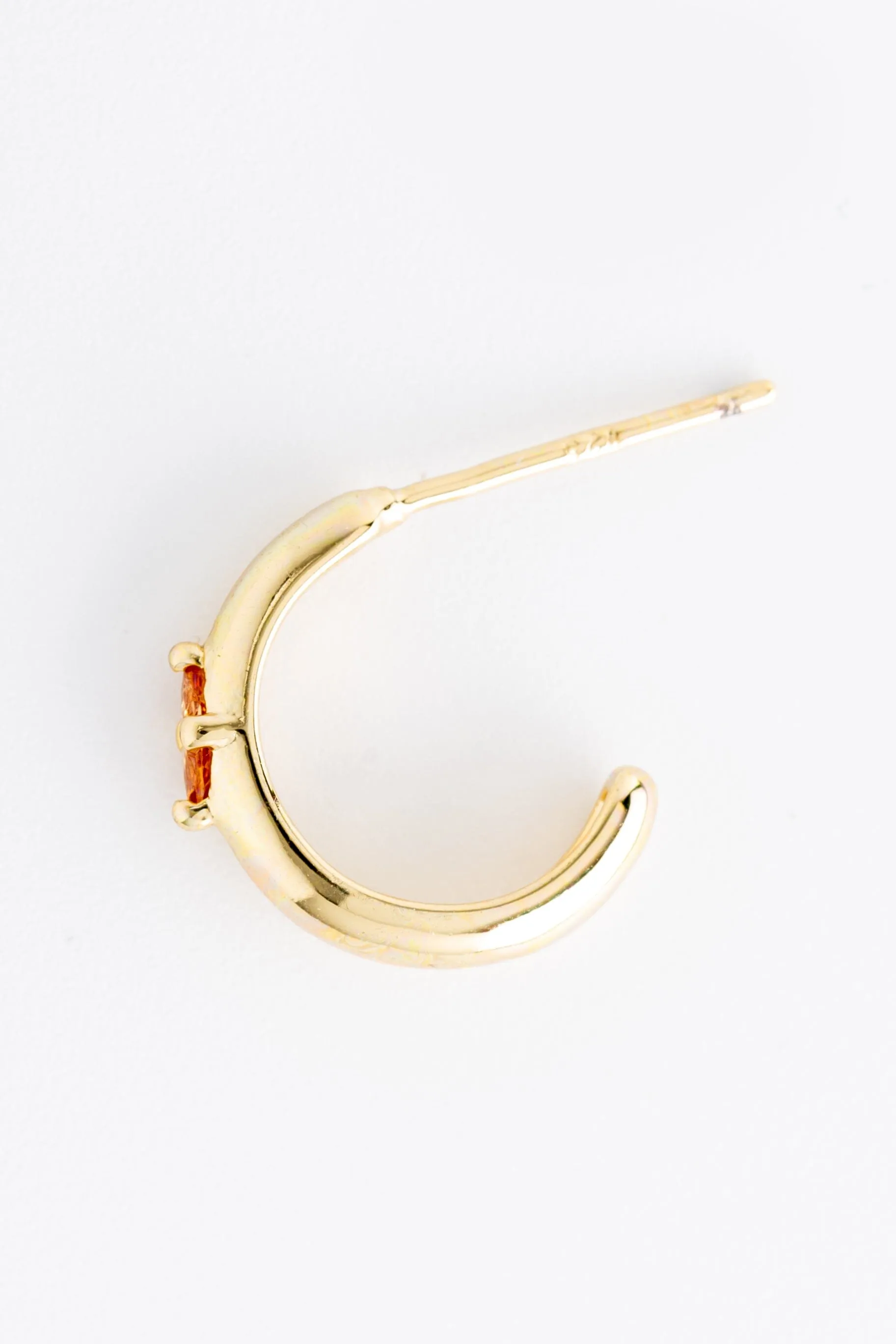 November Yellow Topaz J-Hoop Earrings