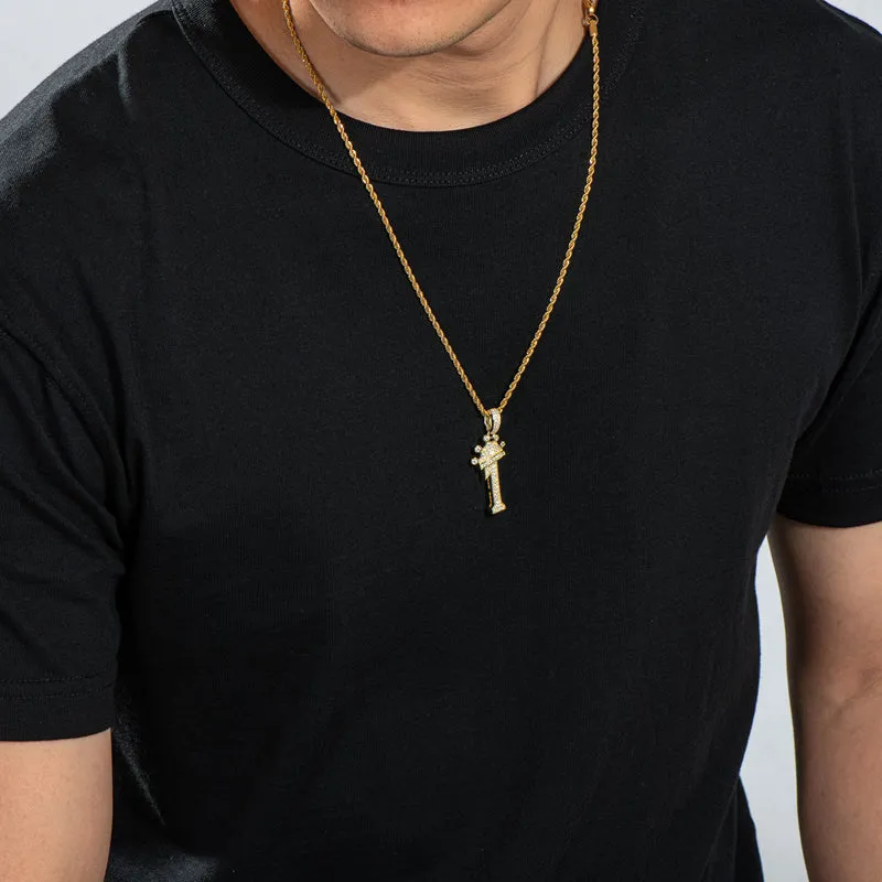 Number 1 Hip Hop Created Diamond Pendant Necklace 23.62''