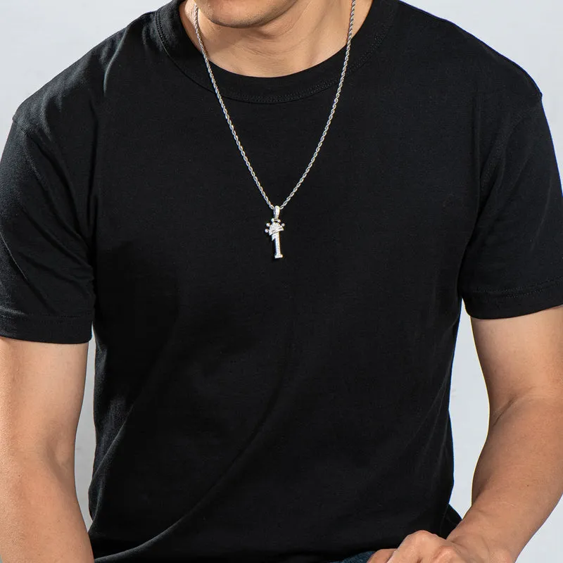 Number 1 Hip Hop Created Diamond Pendant Necklace 23.62''