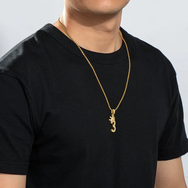 Number 3 Hip Hop Created Diamond Pendant Necklace 23.62''