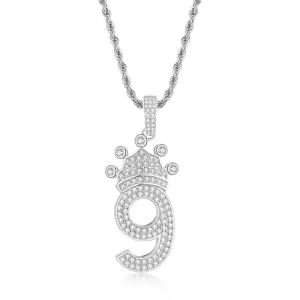 Number 9 Hip-Hop Created Diamond Pendant Necklace 23.62''
