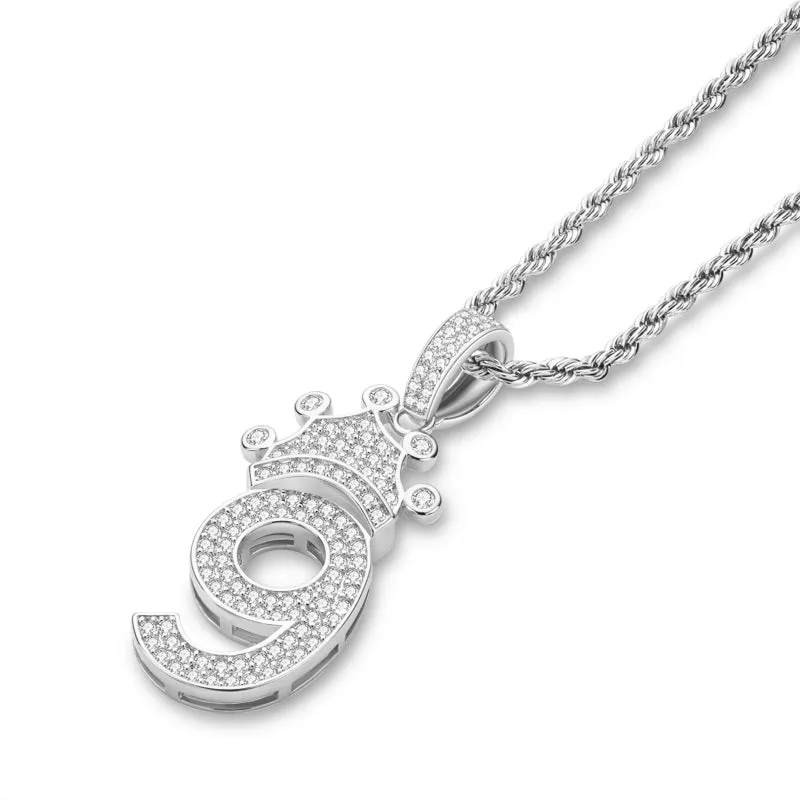 Number 9 Hip-Hop Created Diamond Pendant Necklace 23.62''