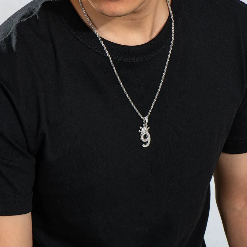 Number 9 Hip-Hop Created Diamond Pendant Necklace 23.62''