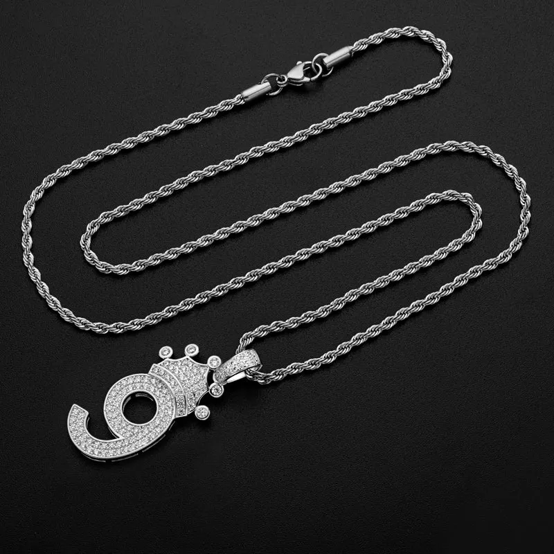 Number 9 Hip-Hop Created Diamond Pendant Necklace 23.62''