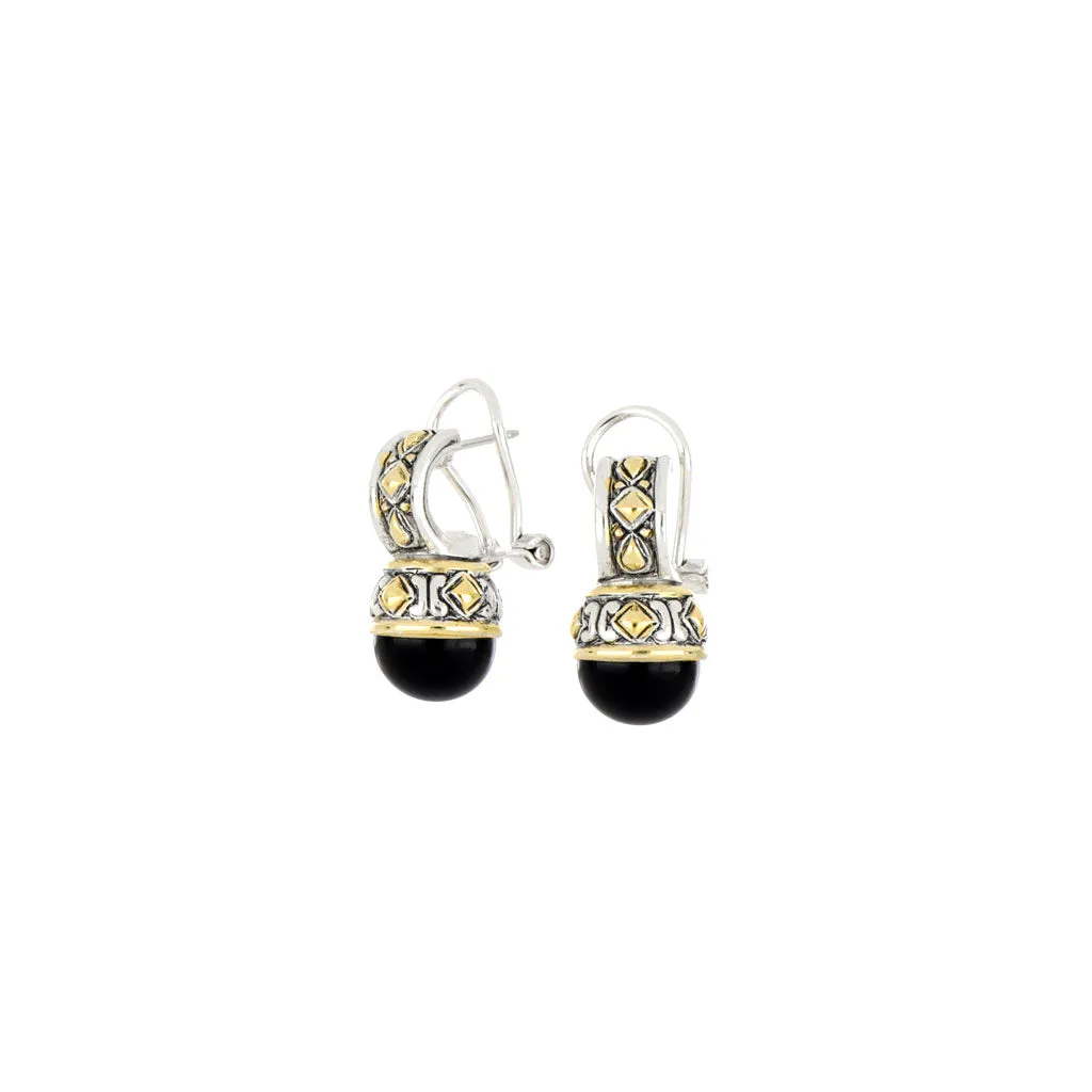 Ocean Images Collection 8mm Omega Clip Earrings