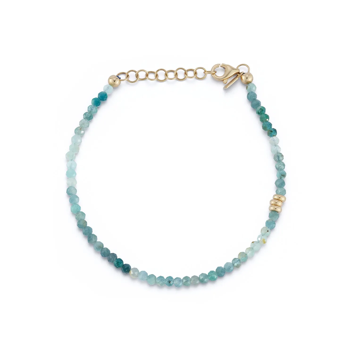 Ombré Tourmaline Birthstone Bead Bracelet