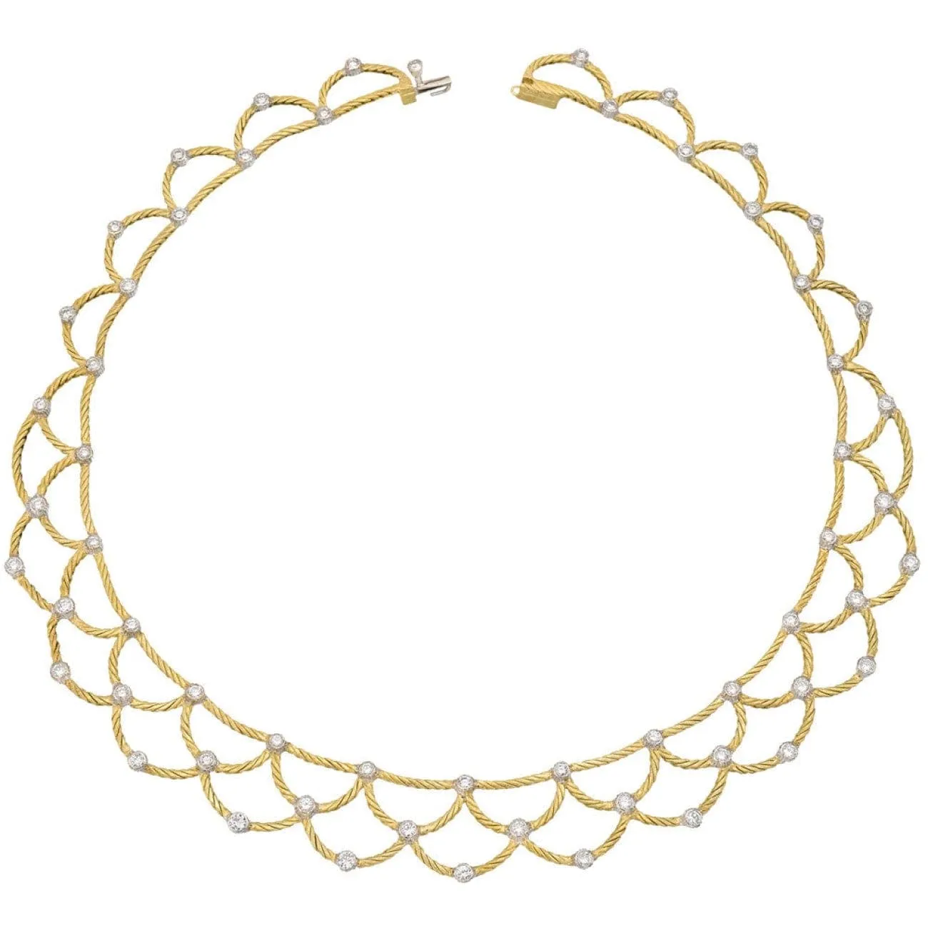 Ondine 18K Yellow & White Gold Diamond Necklace