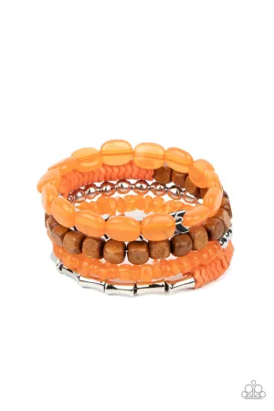 Outdoor Retreat Orange Paparazzi Bracelet