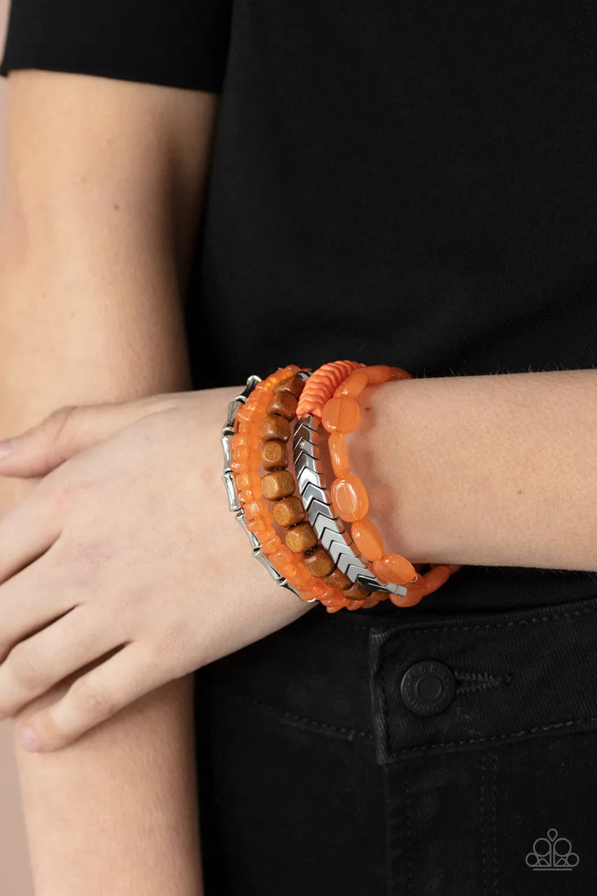 Outdoor Retreat Orange Paparazzi Bracelet
