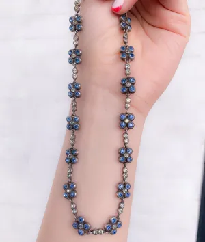Outstanding Blue and White Paste Forget-Me-Not Riviere