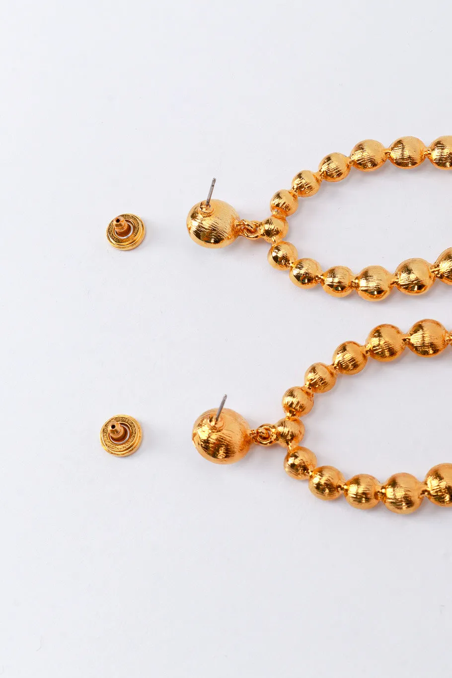 Oval Crystal Hoop Drop Earrings
